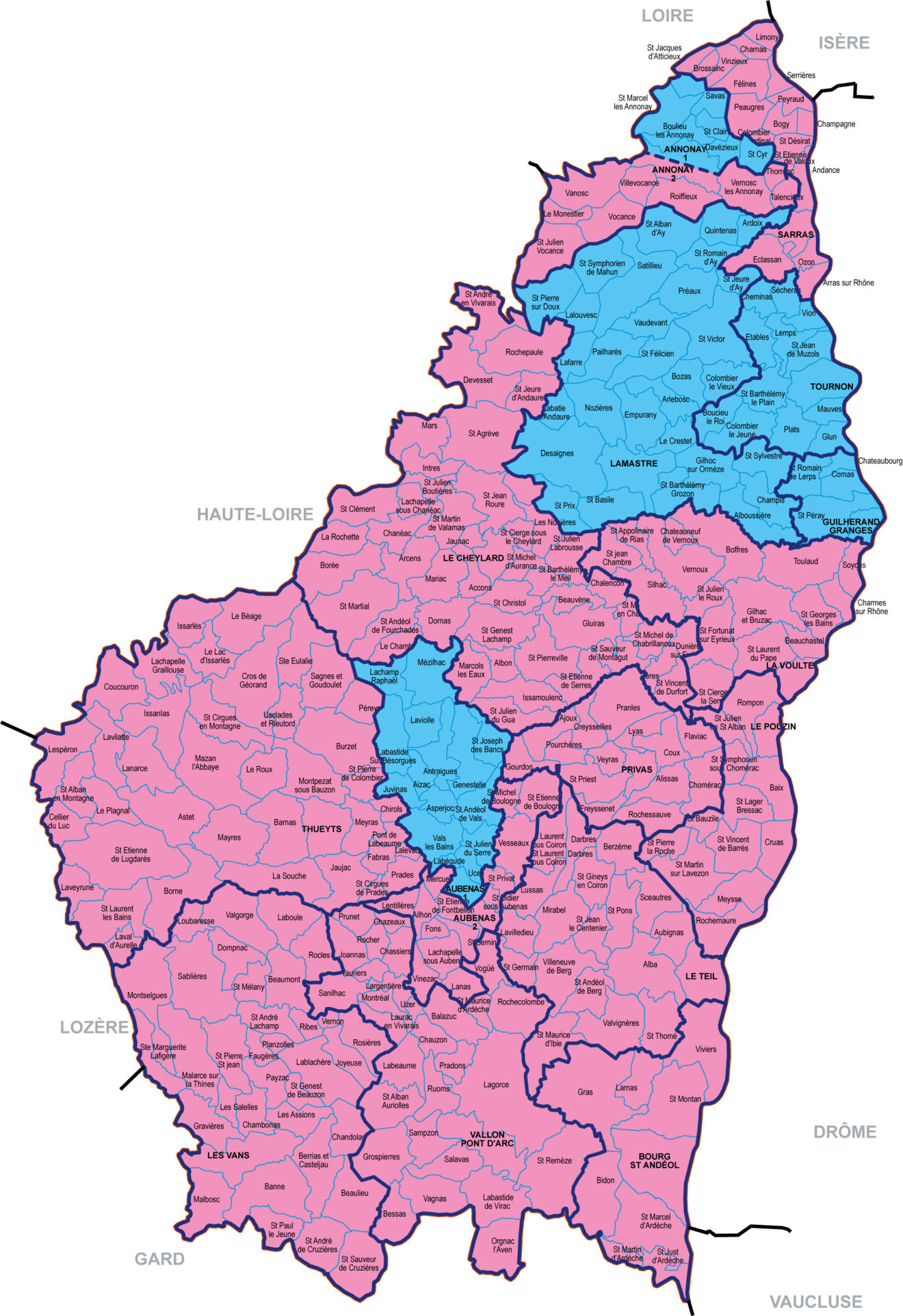 Carte de l’Ardèche : carte gratuite à télécharger pour vous balader